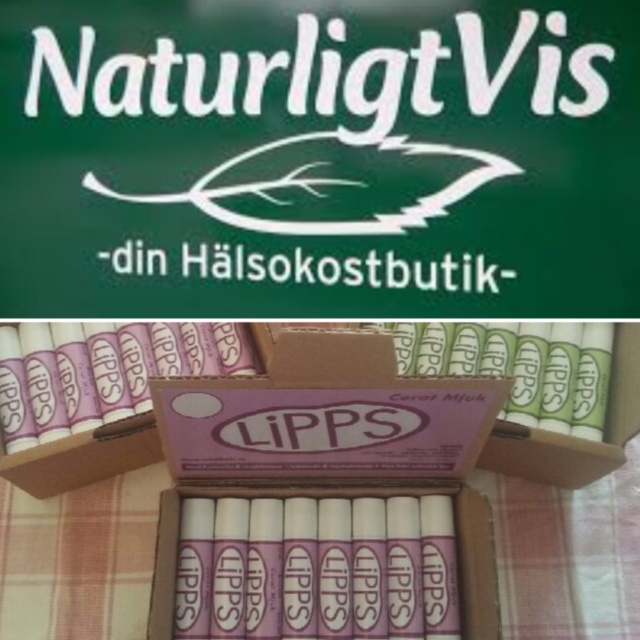 NaturligtVis, Hälsokost, i Sandviken, är återförsäljare av Lipps från Ockelbo Bi